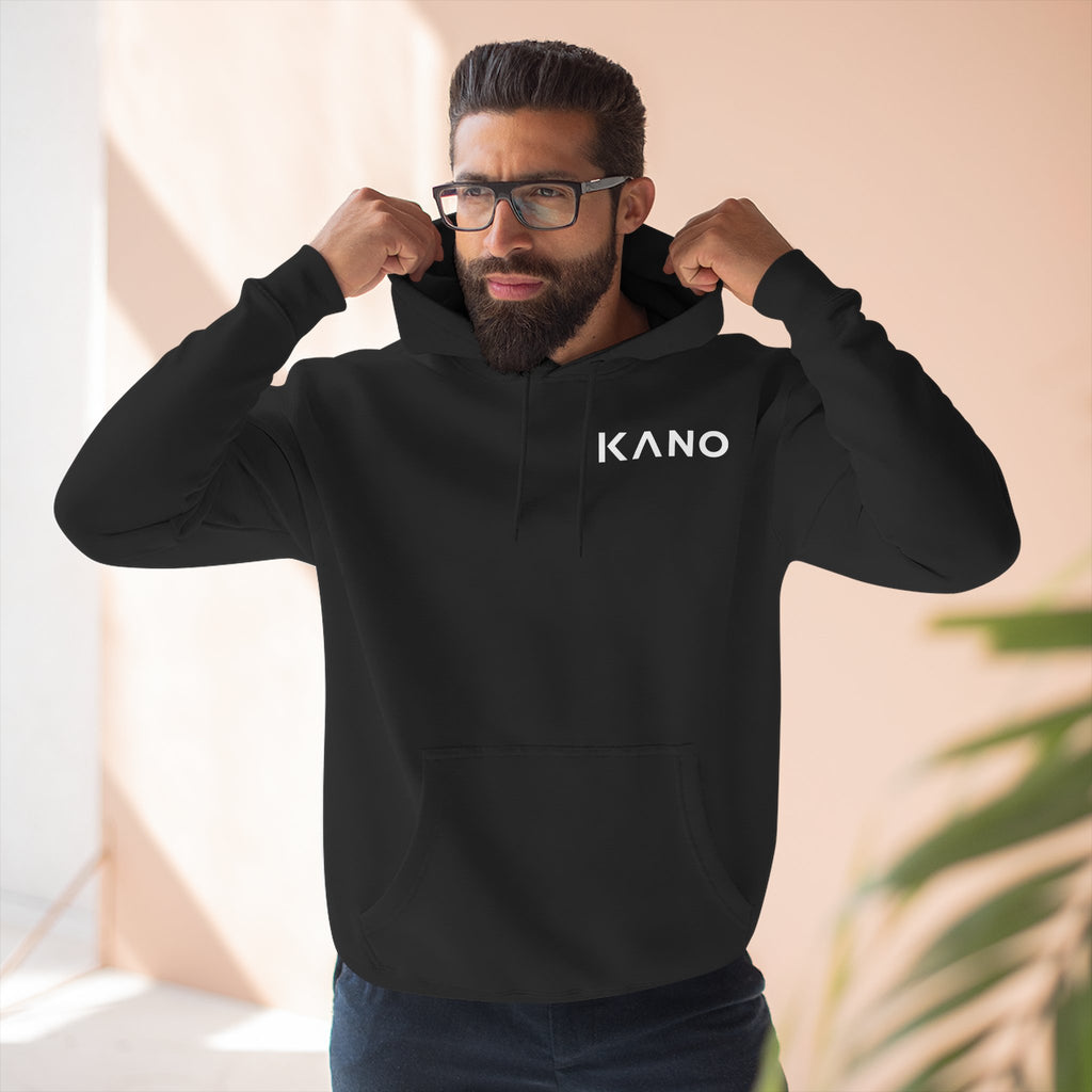 KANO Minimal Logo Hoodie — Black Fleece Pullover
