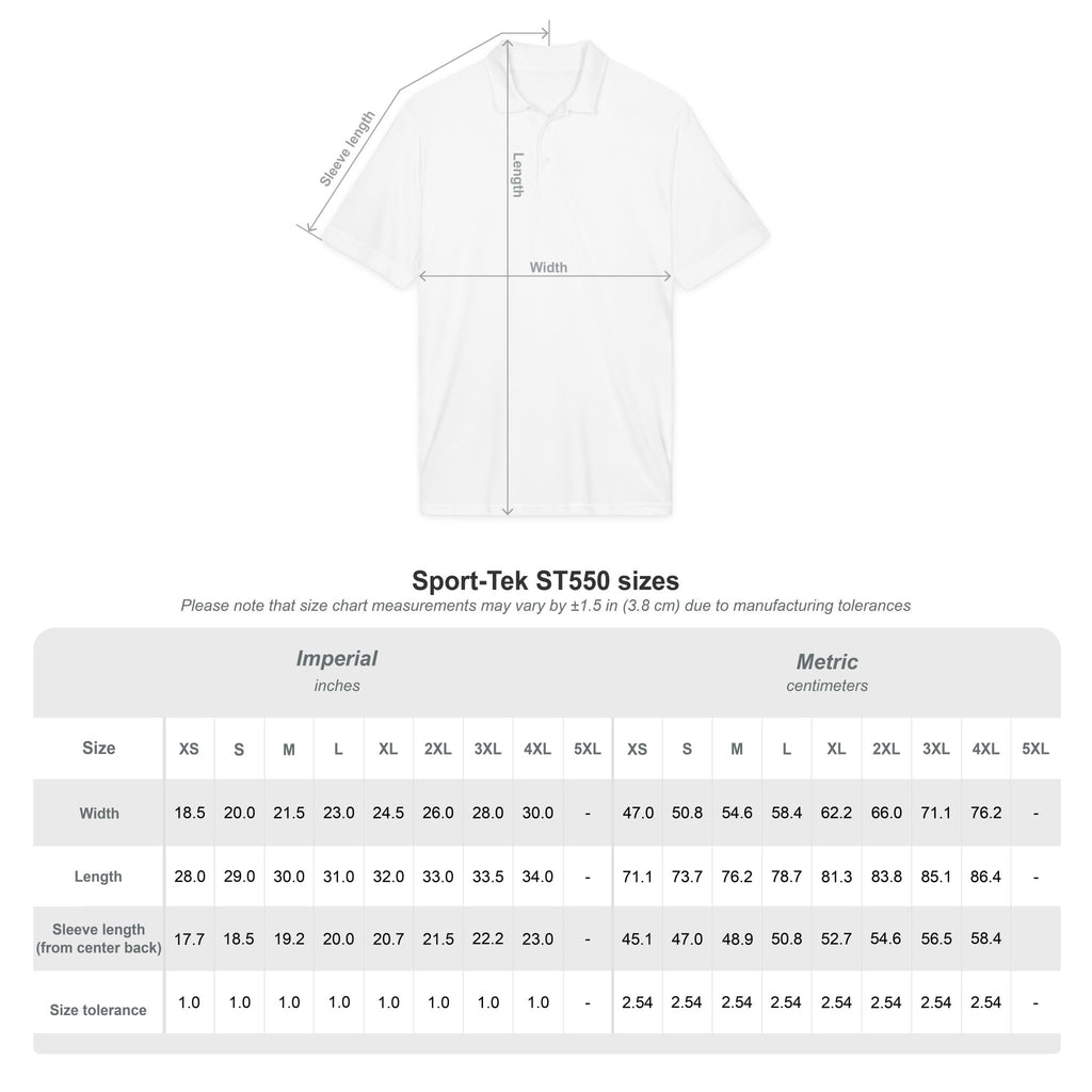 Performance Polo — 'Note8m' Embroidered White Golf Shirt