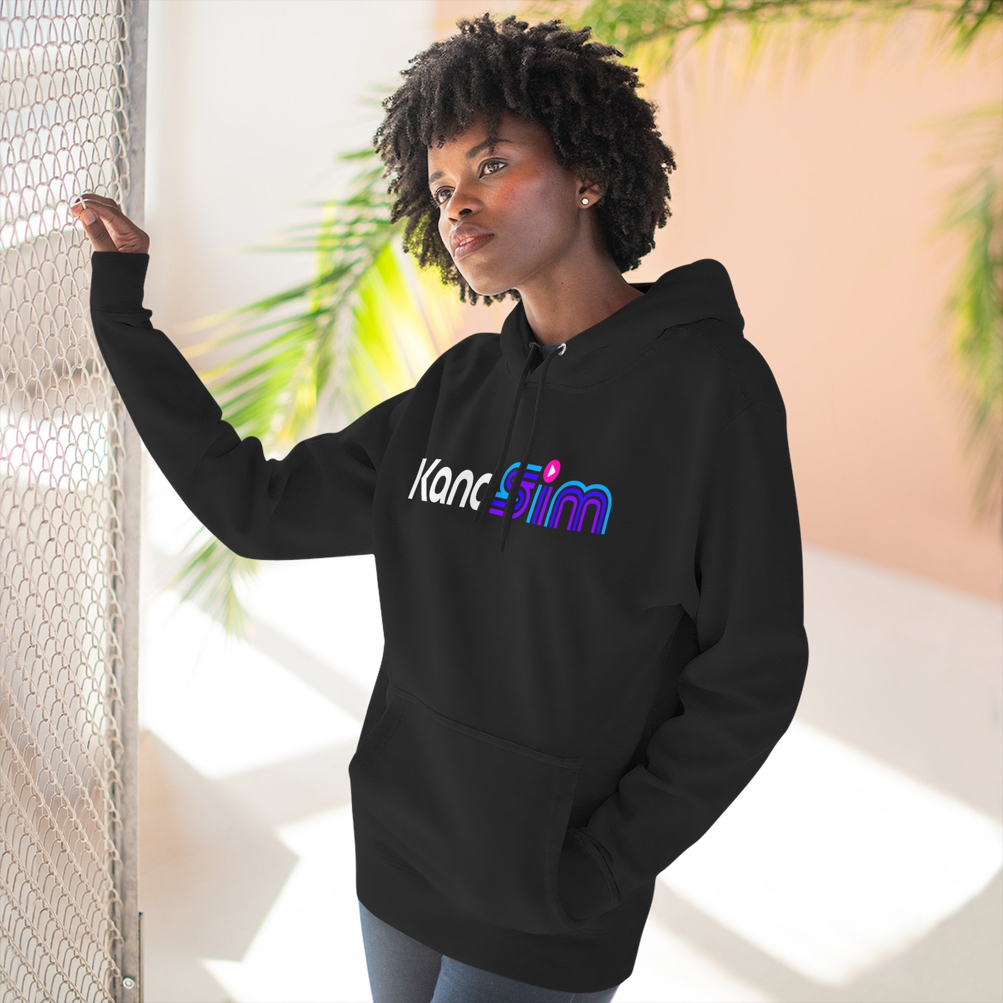 KANO Minimal Logo Hoodie — Black Fleece Pullover