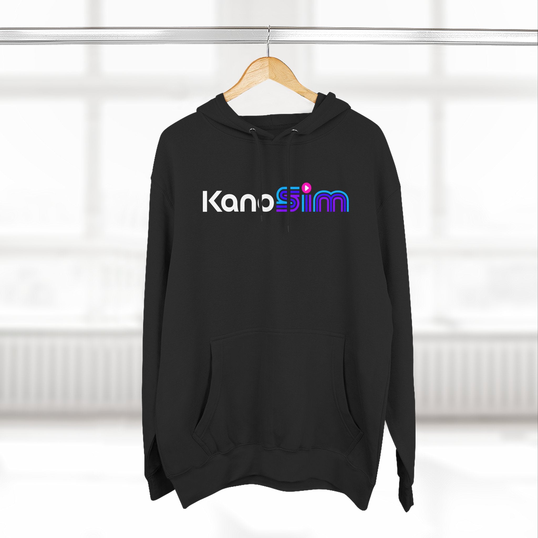 KANO Minimal Logo Hoodie — Black Fleece Pullover