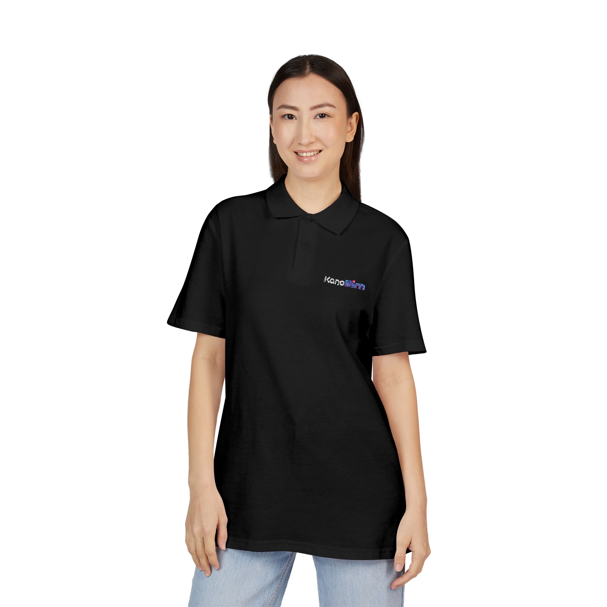 Embroidered KanoSim Polo Shirt – Minimal Logo Pique Collar Tee