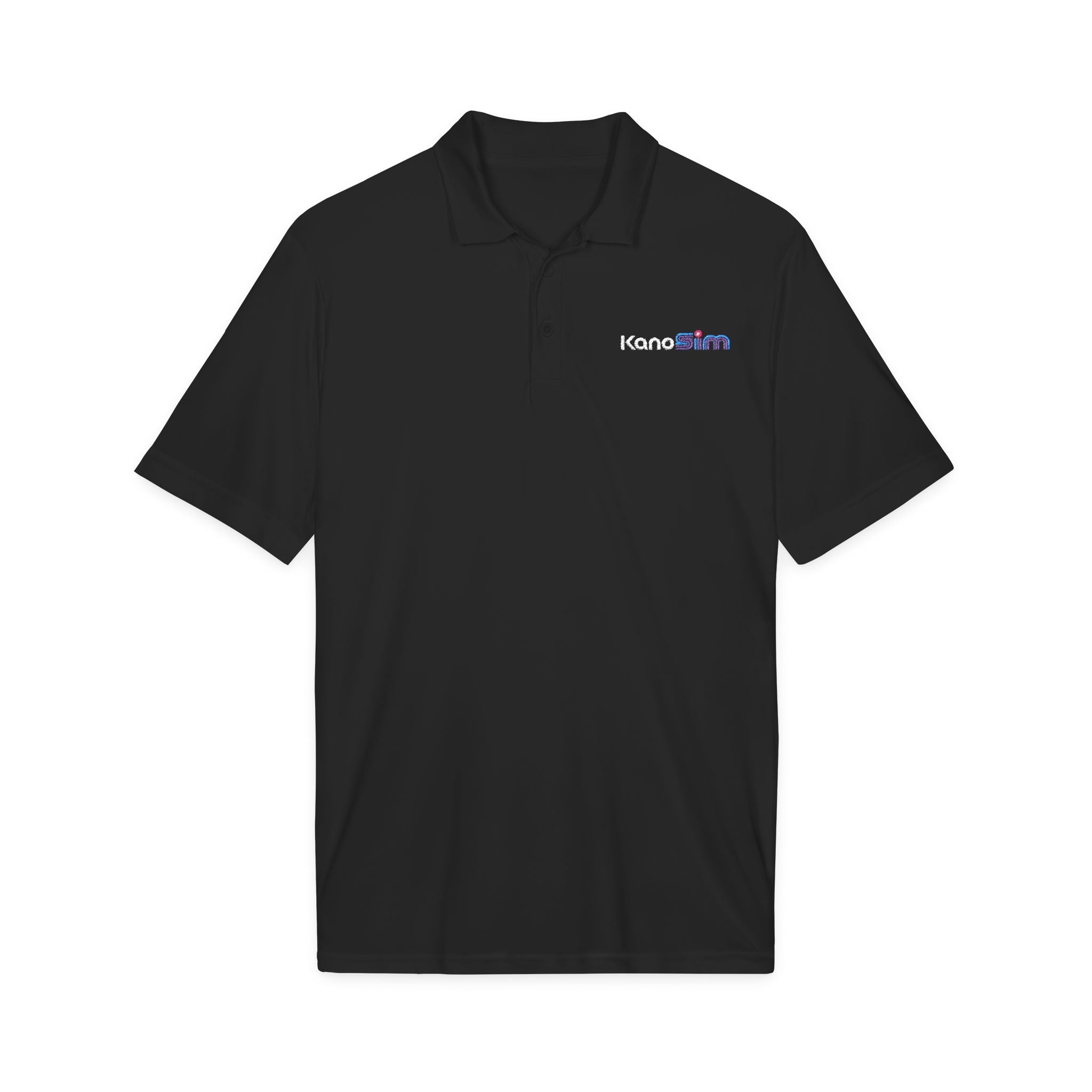 Performance Polo — 'Note8m' Embroidered White Golf Shirt