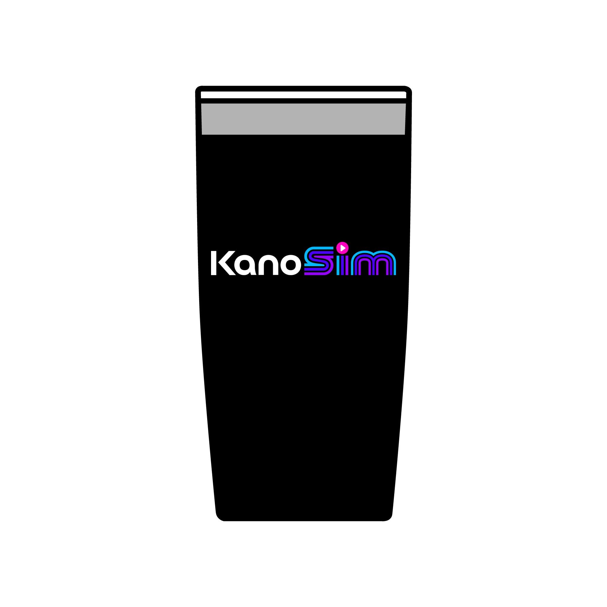 20oz Insulated Tumbler — Retro Neon “sim” Logo Travel Cup